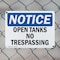 Signmission Open Tanks No Trespassing OSHA Notice Sign, Plastic, 10in W x 7in L, 2PK OS-2PACK-NS-P-710-L-17016 - alternate 7